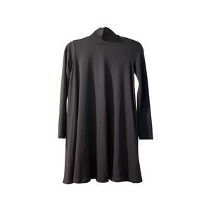 Dark Grey Turtle Neck Long Sleeve Dress Small